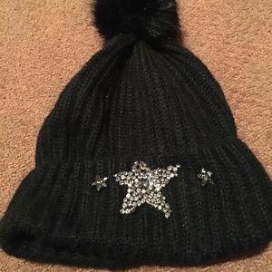 Victoria’s Secret black Pom Pom beanie